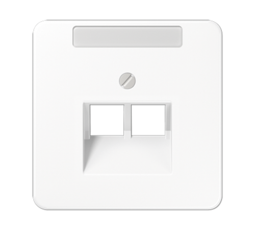 Крышка для ординарной телефонной и компютерной розетки  UAE; белая CD569-2NAUAWW Jung