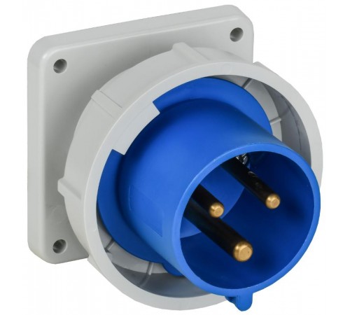 Вилка встраиваемая ССИ-3232 32А-6ч 220В 2P+PE IP67  PSR31-032-3-0-67  IEK