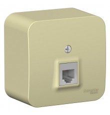 Blanca Бежевый О/У с изолирующей пластиной Розетка телефонная RJ11  BLNIA011007  SE