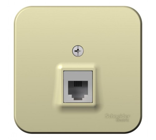 Blanca Бежевый О/У с изолирующей пластиной Розетка телефонная RJ11  BLNIA011007  SE