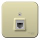 Blanca Бежевый О/У с изолирующей пластиной Розетка телефонная RJ11  BLNIA011007  SE