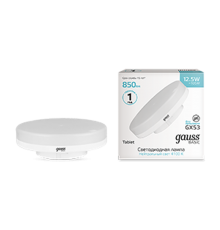 Лампа светодиодная LED BASIC GX53 12,5W 850lm 4100K 1/10/100  10849232  Gauss