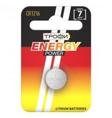 Батарейка литиевая CR1216-1BL (10/240/38400) (часовая)   Б0003642  ТРОФИ