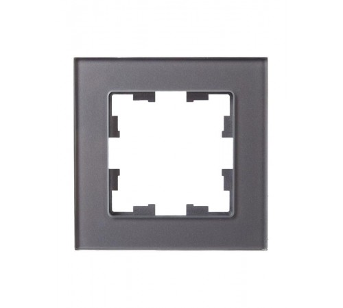BRITE Рамка 1-ая РУ-1-2-БрСе стекло серый  BR-M12-G-K03  IEK