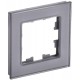 BRITE Рамка 1-ая РУ-1-2-БрСе стекло серый  BR-M12-G-K03  IEK