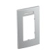 Рамка двойная Modul45 (с полем д/маркировки,вертик.,84x140 мм,серебристый) (AR45-BSF2 AL)  6119366  OBO Bettermann