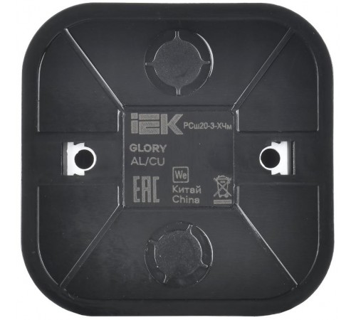 GLORY Розетка с з/к/ш о/у 16А РСш20-3-ХЧм черный матовый  ERH14-K02M-16  IEK