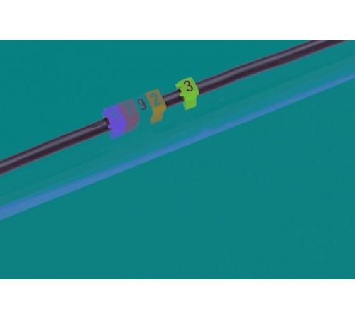 Маркер CAB 3 - для кабеля 4-6 мм - цифра 7 - фиолетовый  038237  Legrand