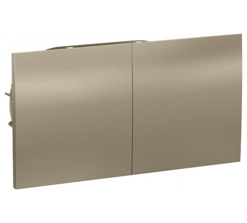 AtlasDesign Шампань Розетка 2-ая с заземлением, со шторками, с крышкой, 16А, (в сборе с рамкой)  ATN000528  SE