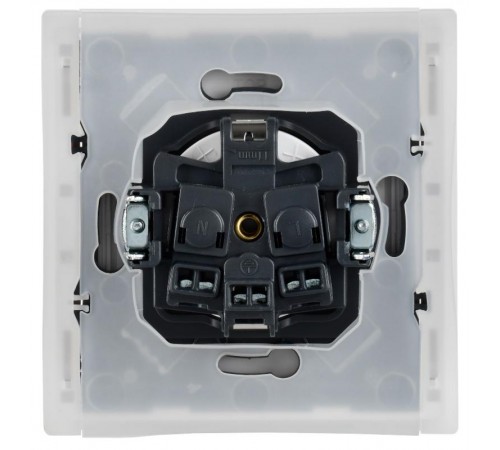FORTE&PIANO Розетка с заземлением, со шторками, с крышкой в/к 16А IP44 FP221 белый  FP-R16-16-44-K01  IEK