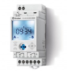 Реле времени цифровое недельное ASTRO; монтаж на рейку 35мм; 2СO 16A; питание 110...230B AC/DC; NFC; ширина 35мм  12A282300000  Finder