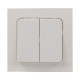 Стокгольм Выключатель 2-кл. 10А белый PROxima  EXV10-023-10  EKF