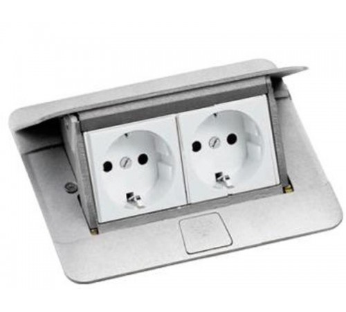 Выдвижной розеточный блок - неукомплектованный - IP 40 - 4 модуля - алюминий  054011  Legrand