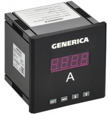 Амперметр цифровой щитовой однофазный 96х96мм LED  IDA21-5-1-0-LED-G  GENERICA