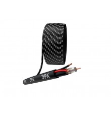 Кабель для аналогового видеонаблюдения K-0.75-PE КВК-П-2 +2x0,75 мм, бухта 200 метров, чёрный  Б0052735  ЭРА