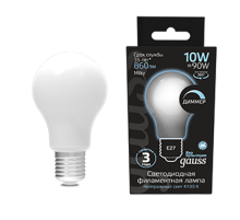 Лампа светодиодная LED 10Вт E27 220В 4100К A60, диммируемая  102202210-D  Gauss
