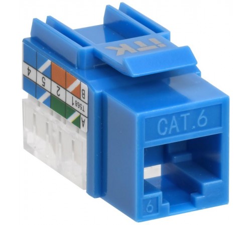 Модуль Keystone Jack кат.6 UTP 110 IDC 90град синий  CS1-1C06U-11-03  ITK