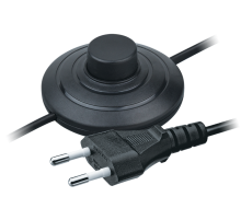 Шнур NPS-FS01-170-2x0.5-BL 1.7м с выкл. черный  61601  Navigator