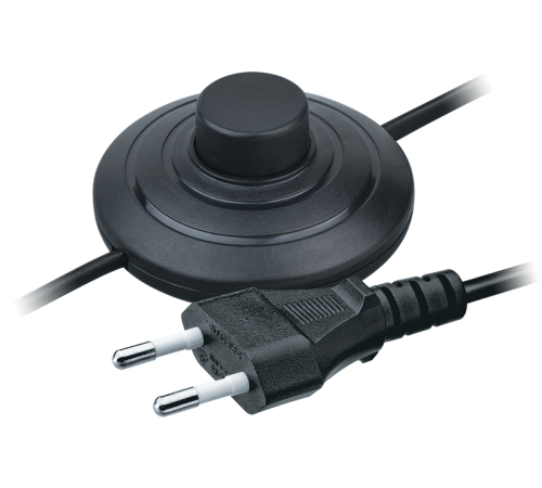 Шнур NPS-FS01-170-2x0.5-BL 1.7м с выкл. черный  61601  Navigator