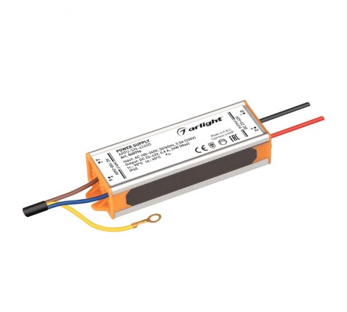 Блок питания ARPJ-SN-42600 (24W, 23-42V, 600mA) (Arlight, IP65 Металл, 3 года)  040796  Arlight