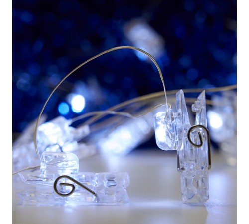 Гирлянда линейная Прищепки USB 50LED 5000K, IP 20, 4,5м, CL574  41653  FERON