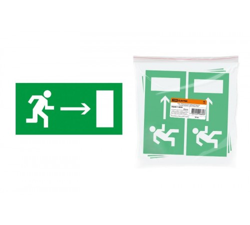 Знак "Направление к эвакуационному выходу направо" 200х100мм   SQ0817-0049  TDM