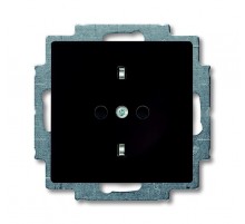 ABB Basic 55 Шато (чёрный) Розетка с/з с защитными шторками  2013-0-5338   2CKA002013A5338  ABB