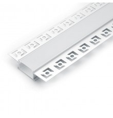 Профиль алюминиевый встраиваемый скрытый без крепежей, серебро, CAB254  10362  Feron