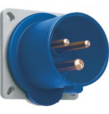 Вилка панельная с прямым фланцем 216B6, 16A, 2P+E, IP44, 6ч  2CMA193338R1000  ABB