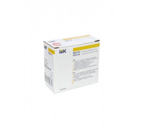 Выключатель дифференциальный (УЗО) ВД1-63 2п 63А 30мА тип AC  MDV10-2-063-030  IEK