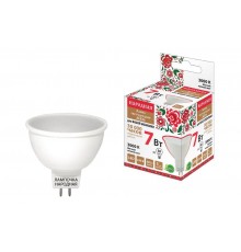 Лампа светодиодная LED 7Вт GU5.3 230В 3000К MR16 Народная отражатель (рефлектор)  SQ0340-0132  TDM