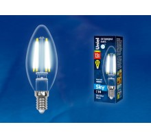 Лампа светодиодная LED-C35-13W/4000K/E14/CL PLS02WH LED. "свеча", прозр. Серия Sky. 4000К .  UL-00005900  Uniel