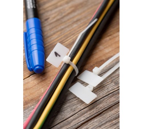 Хомут нейлоновый с маркировочной площадкой (2,5х110) (100шт.) EKF PROxima  plc-c-p-2.5x110  EKF