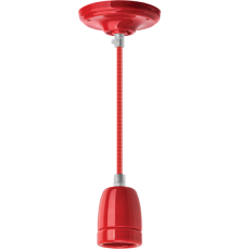 Светильник декоративный подвесной "Авангард" без плафона NEF NIL-SF03-011-E27 60Вт 1м. керам. красный  61531  Navigator