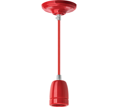 Светильник декоративный подвесной "Авангард" без плафона NEF NIL-SF03-011-E27 60Вт 1м. керам. красный  61531  Navigator