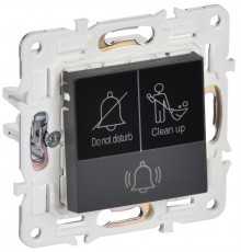 SKANDY Кнопка звонка с индикацией для отелей 10А SK-V17T титан   SK-V14-2-10-K48  IEK