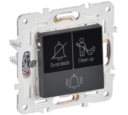 SKANDY Кнопка звонка с индикацией для отелей 10А SK-V17T титан   SK-V14-2-10-K48  IEK