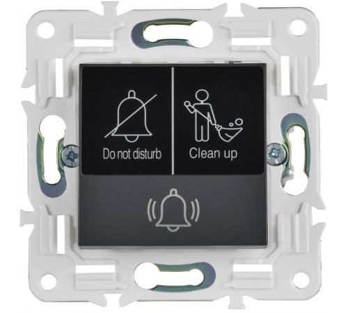 SKANDY Кнопка звонка с индикацией для отелей 10А SK-V17T титан   SK-V14-2-10-K48  IEK