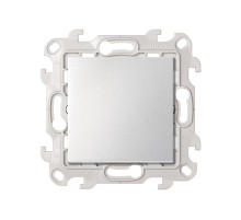 Переключатель (проходной) с подсветкой 10AX 250В цвета алюминий S24 Harmonie  2450204-033  Simon