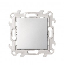 Переключатель (проходной) с подсветкой 10AX 250В цвета алюминий S24 Harmonie  2450204-033  Simon