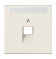 Крышка для одинарной телефонной и компьютерной розетки UAE с полем для надписи; слоновая кость  LS969-1NAUA  Jung