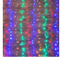 Гирлянда Светодиодный Дождь 3х2 м, свечение с динамикой, прозрачный провод, 230 В, диоды мультиколор  235-098  NEON-NIGHT