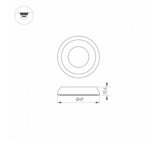 Накладка ART-DECK-CAP-DOME-R50 (SL, STEEL) (Arlight, Металл)  024932  Arlight