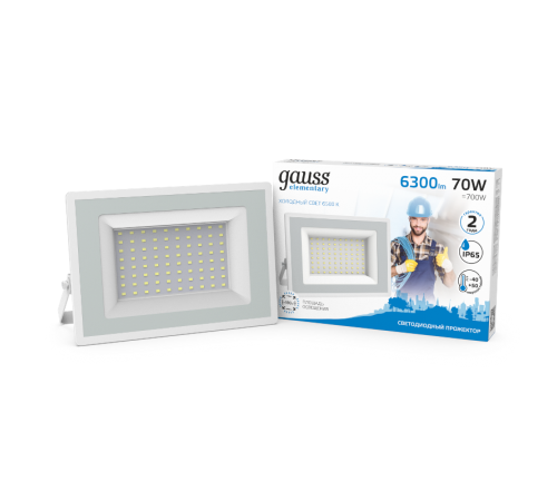 Прожектор светодиодный 70W 4900lm IP65 6500К белый  613120370  Gauss