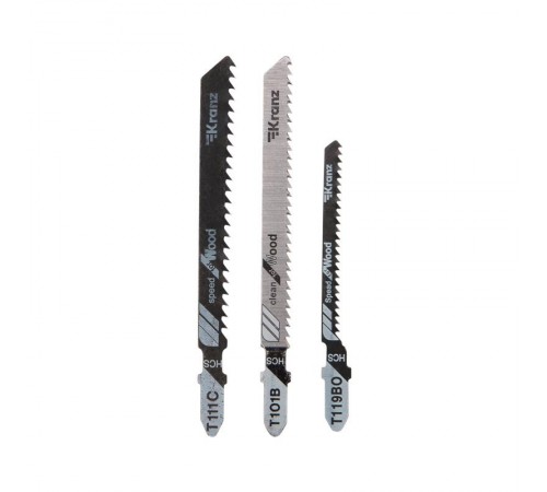 Набор полотен для электролобзика KRANZ № 1 T101B/T111C/T119BO (3 шт./уп.) KR-92-0321  Kranz