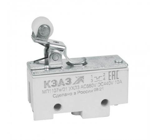 Микропереключатель МП-1107м/01 (рычаг с роликом-винт-крепление базовое)  303988  КЭАЗ