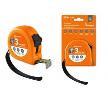 Рулетка, длина 3 м, стальная лента, ширина 16 мм, пластиковый корпус, "Гранит"  SQ1018-0101  TDM