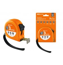 Рулетка, длина 3 м, стальная лента, ширина 16 мм, пластиковый корпус, "Гранит"  SQ1018-0101  TDM