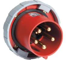 Вилка панельная с прямым фланцем 363BU6W, 63A, 3P+E, IP67, 6ч  2CMA168109R1000  ABB