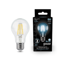 Лампа светодиодная LED 6Вт E27 220В 4100К A60  102802206  Gauss
